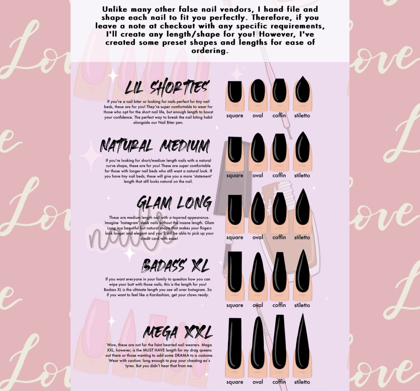 Black glitter nails with red silk underneaths (Gel)