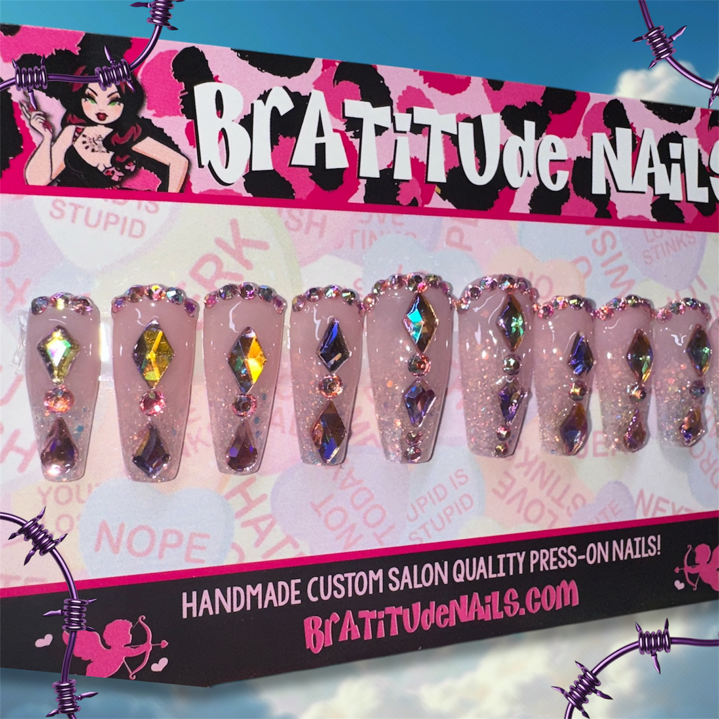 Glitter and stones oh my (Acrylic)