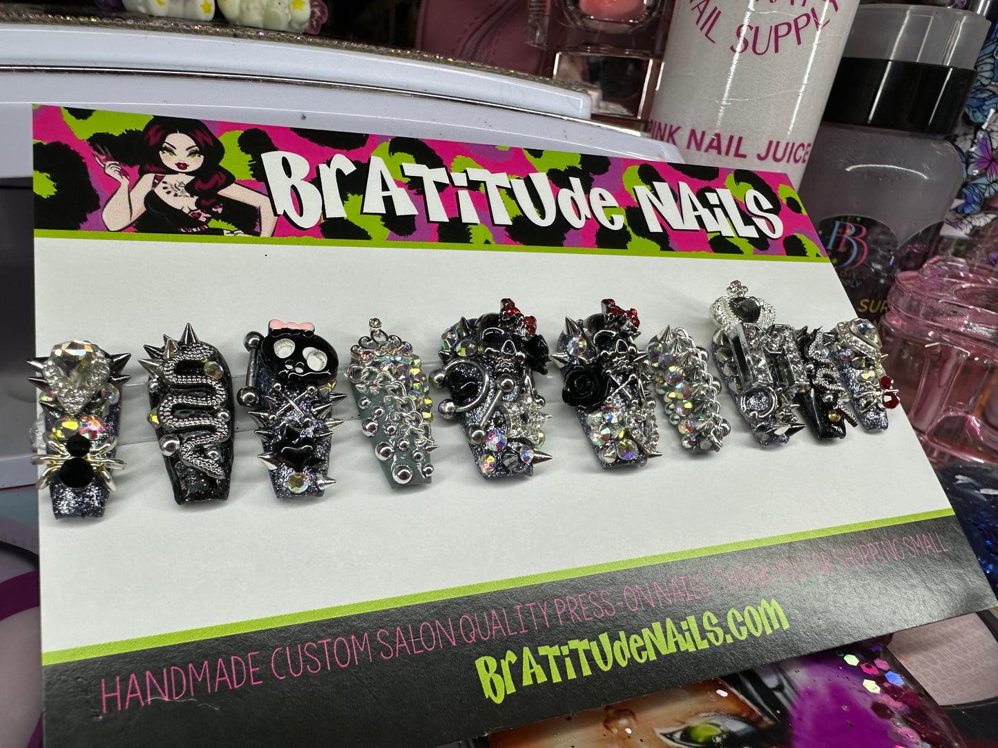Spooky JUNK nails 👻 (Gel)