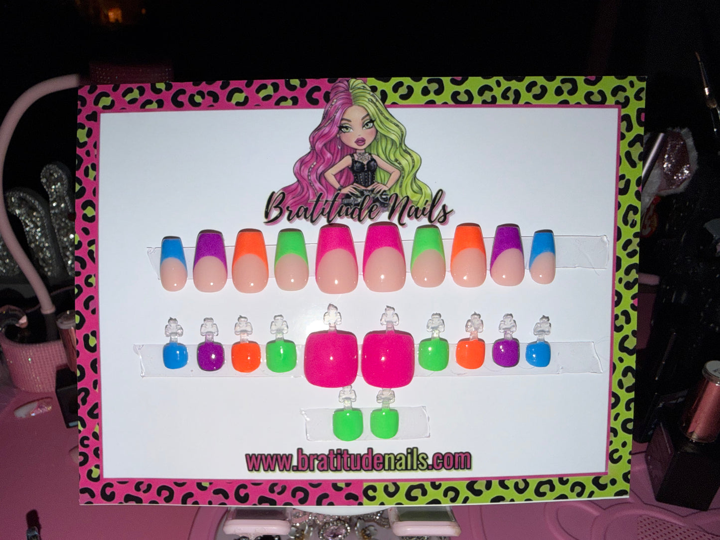Neon Dreamz(Gel toe and nail bundle)