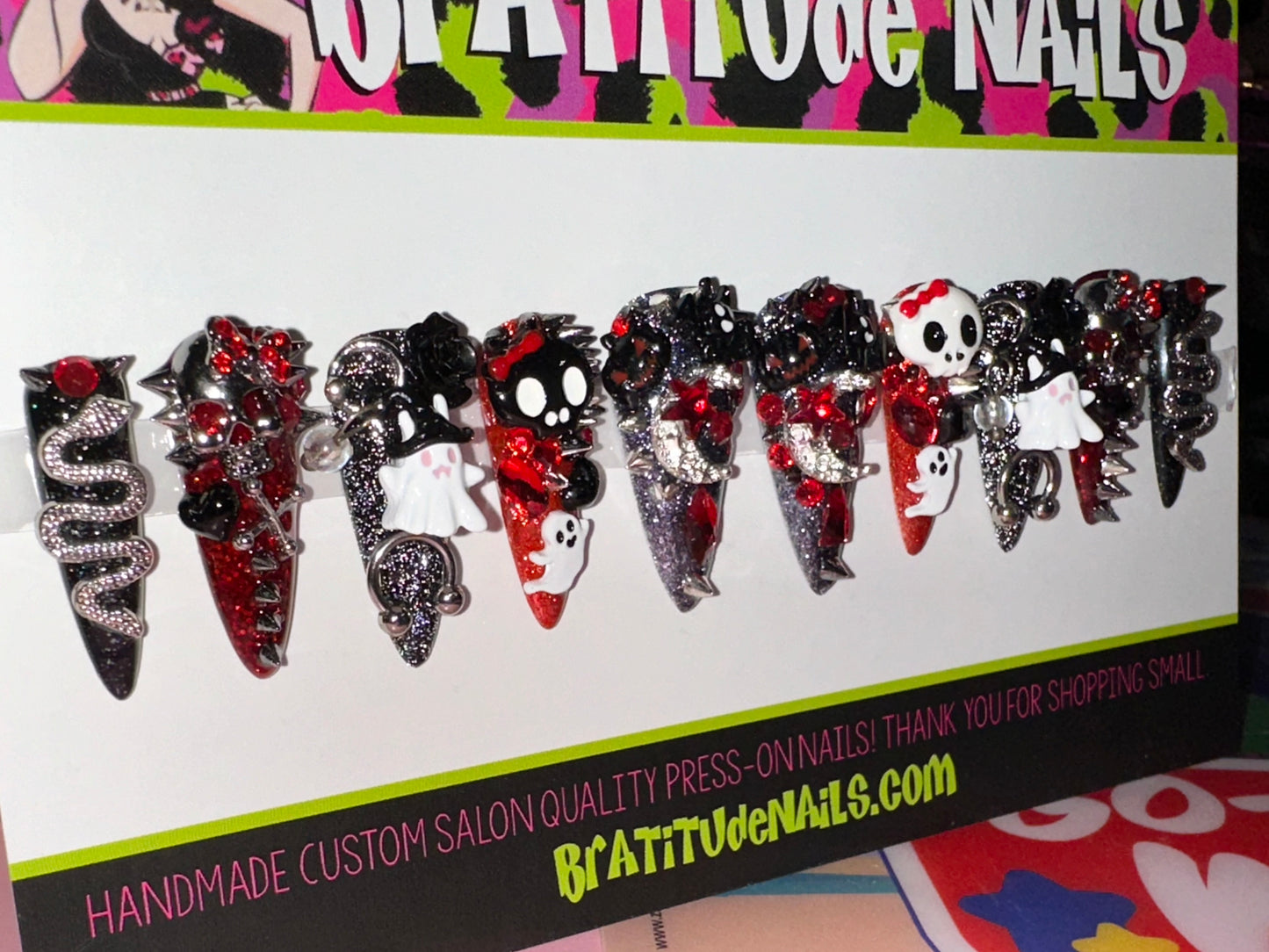 Spooky JUNK nails 👻 (Gel)