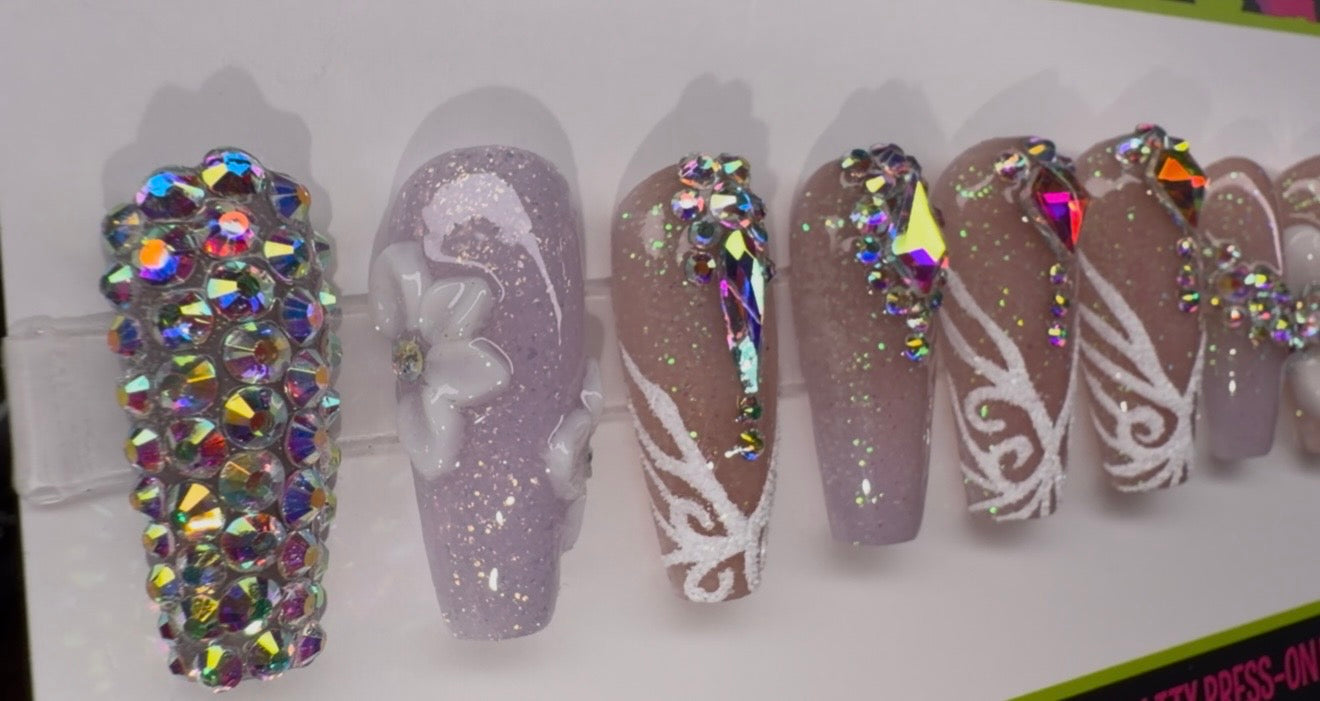 Blingy Florals (Acrylic)