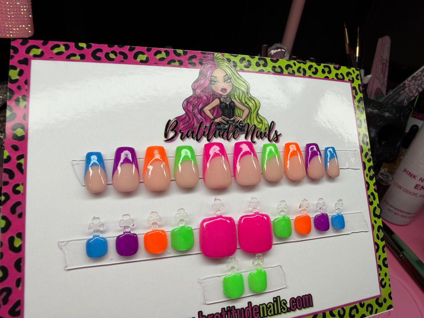 Neon Dreamz(Gel toe and nail bundle)