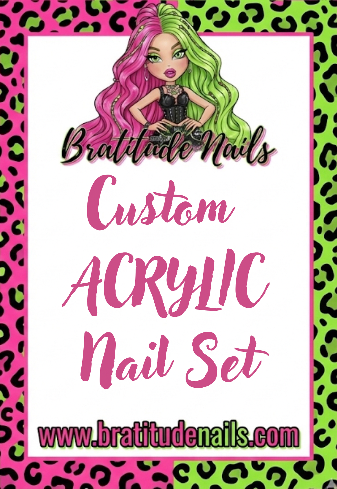 A custom ACRYLIC nail set request (please consult with me first)
