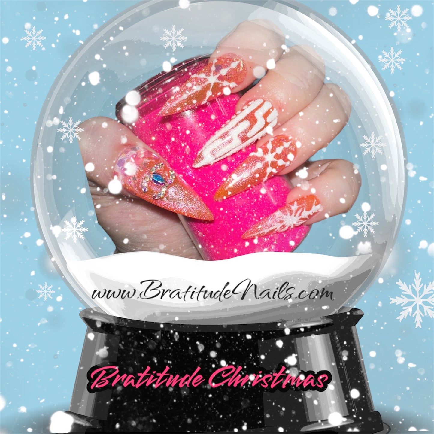It’s a Bratitude Christmas (Gel) 100% handpainted!