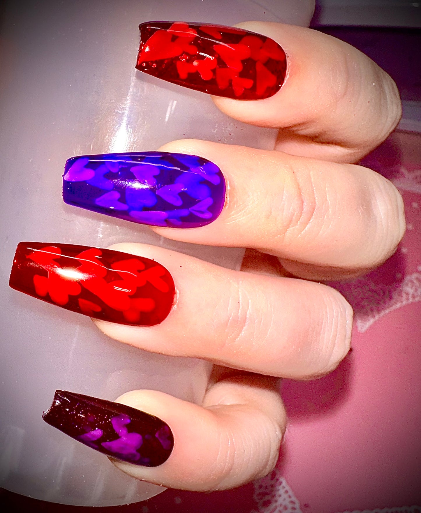 Jelly Gel heart nails (Gel)