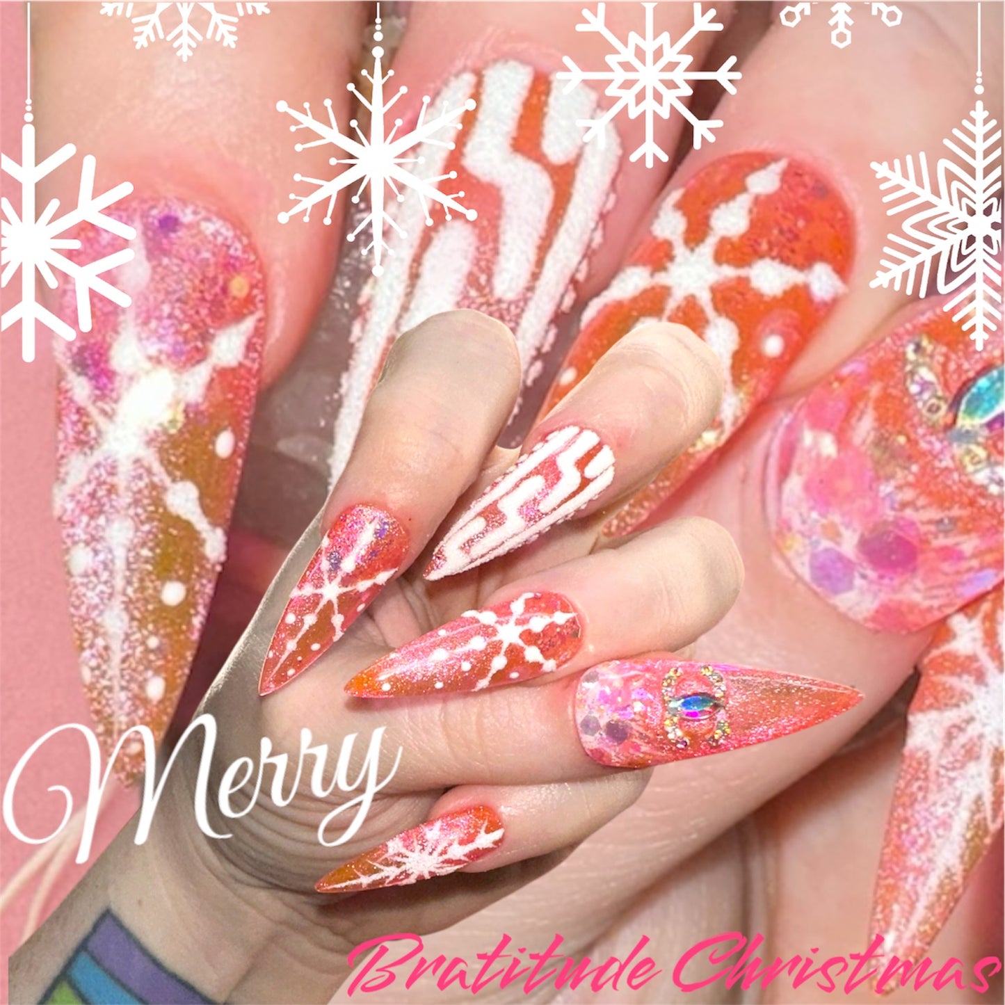It’s a Bratitude Christmas (Gel) 100% handpainted!