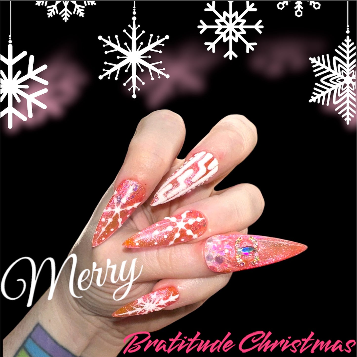 It’s a Bratitude Christmas (Gel) 100% handpainted!