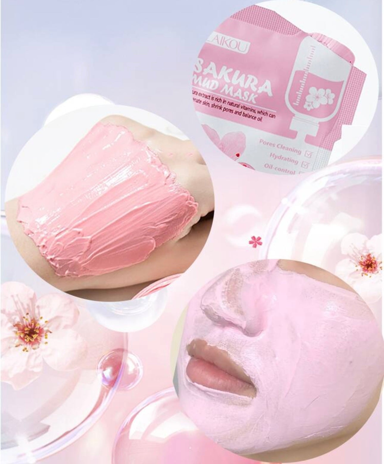 Sakura Pink Mud Masks 3 for $1