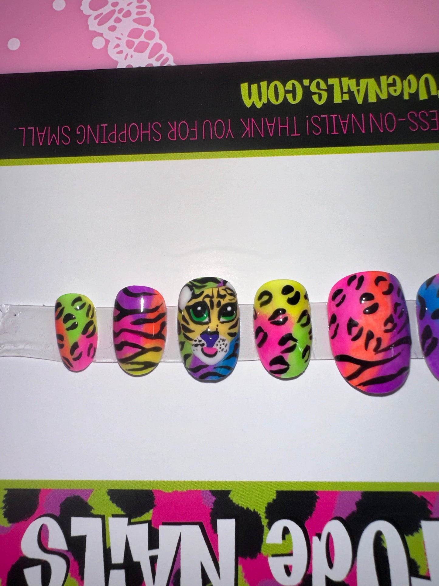 Lisa Frank inspired nails (Gel)