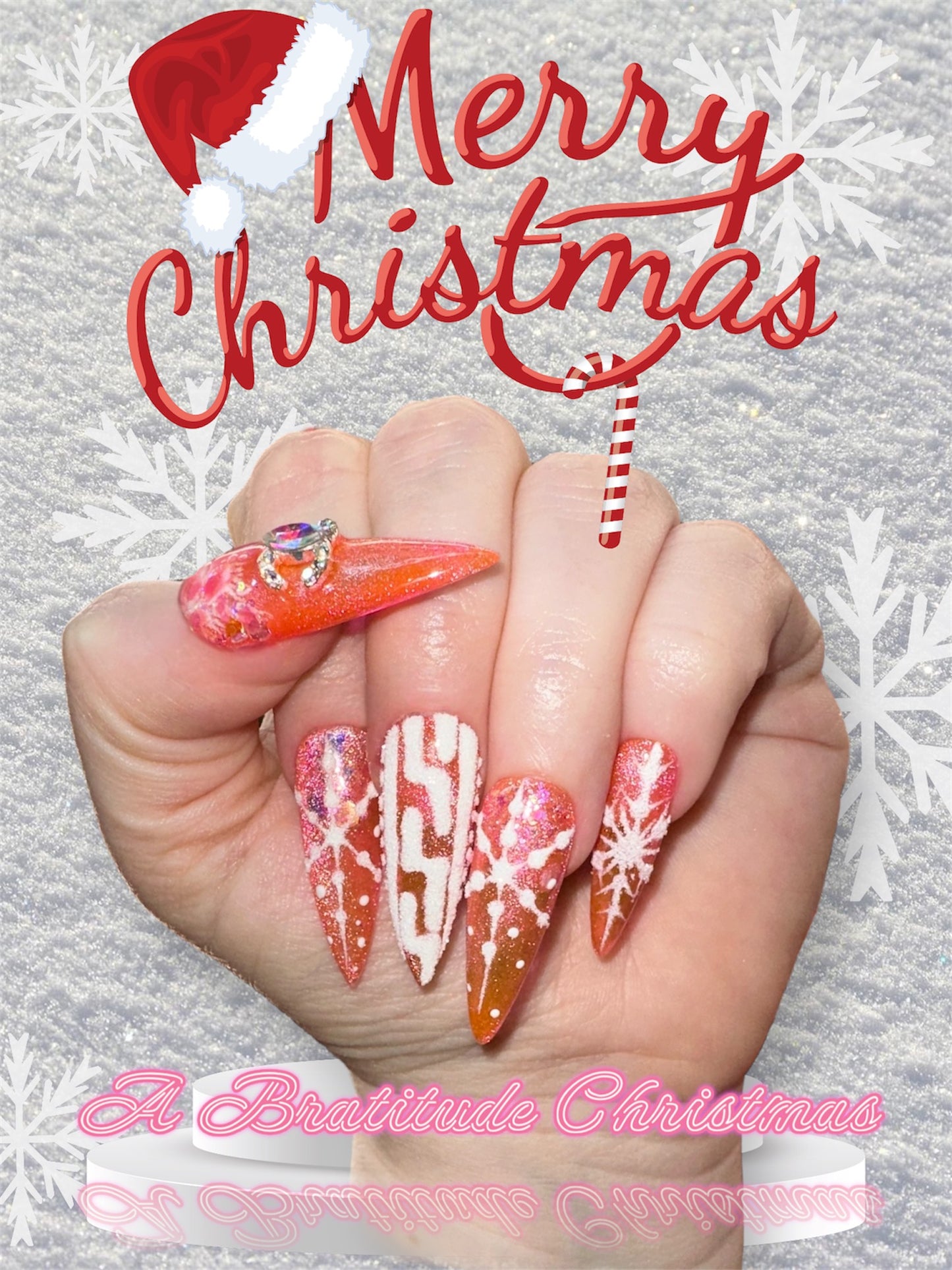 It’s a Bratitude Christmas (Gel) 100% handpainted!