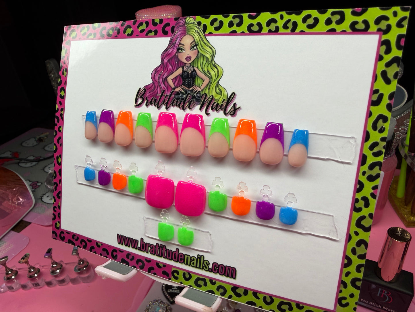 Neon Dreamz(Gel toe and nail bundle)