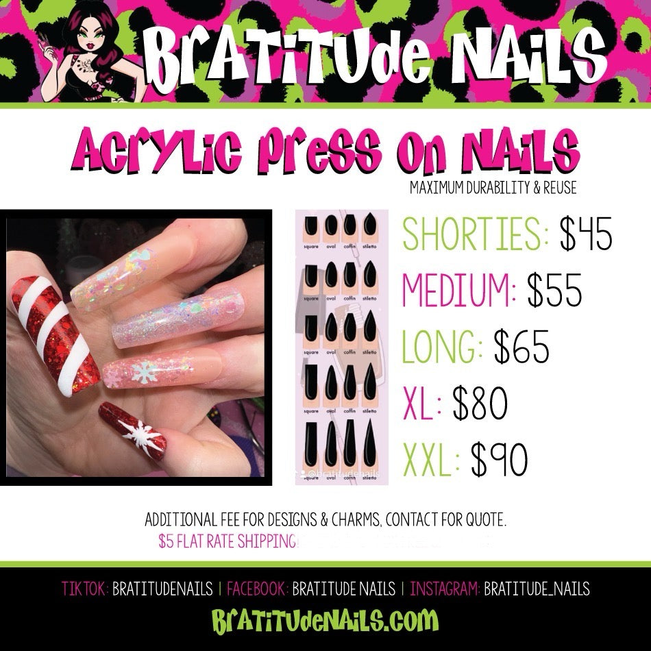 Order your custom ACRYLIC nails here! Reusable Acrylic Nails (CUSTOMS)