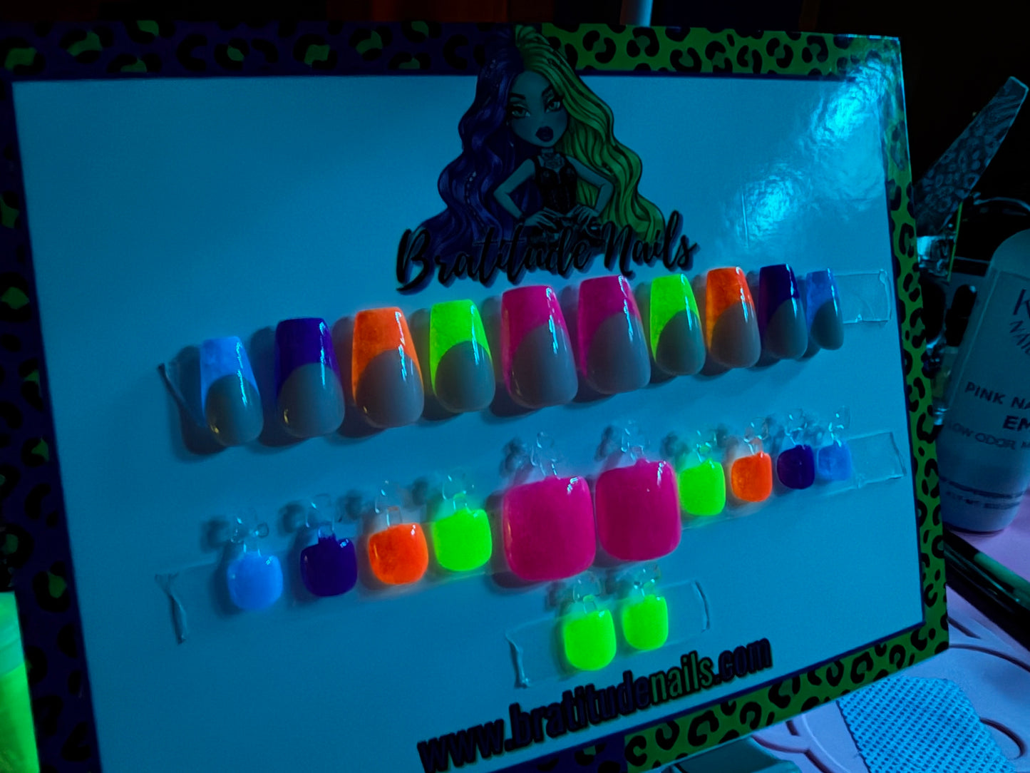 Neon Dreamz(Gel toe and nail bundle)